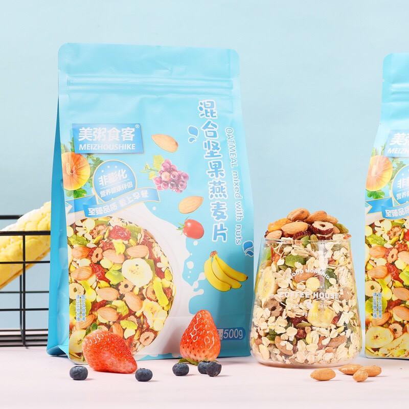 Ngũ cốc dinh dưỡng mix hạt và hoa quả, giảm cân, tăng cân xanh