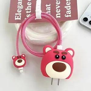 Pelindung Charger Bahan Silikon Kompatibel Untuk Charger iPhone 18w/20w