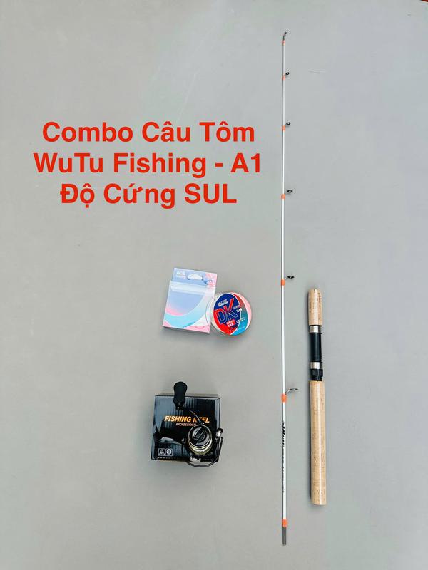  Combo Cần WuTu Fishing - A1 Sợi Thuỷ Tinh. Độ Cứng SUL Siêu Dẻo Dài 1m4 Chuyên Lure Suối Câu Tôm Máy ZP - A1 