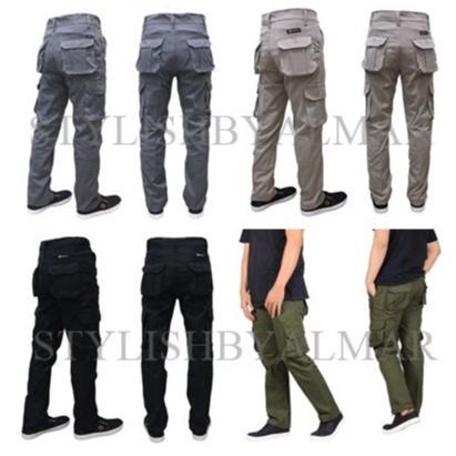 Celana Cargo Panjang Dickies Pria Cowok hitam abu hijau army cream berkualitas 1