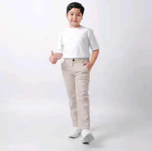 Celana Chino Panjang Anak 6-14 Tahun Cream Distro Premium / Fashion Anak