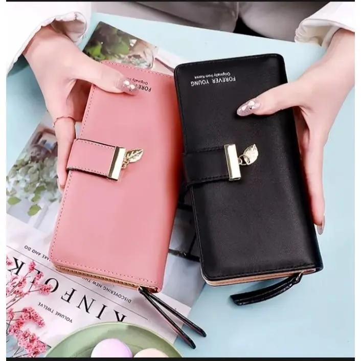 DOMPET VINI - DOMPET PANJANG LIPAT WANITA MODEL TEBARU LUCU KOREA ELEGAN SIMPLE BAHAN TEBAL PENGAMAN 0