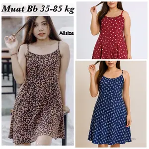 ￼MINI DRESS YUKENSI RAYON LEOPARD MACAN  DASTER BIGSIZE JUMBO BESAR