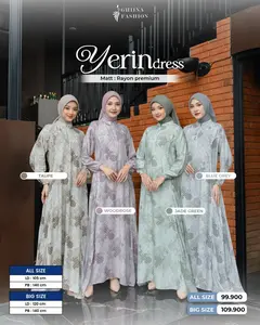 GHIINA FASHION YERIN DRESS RAYON MOTIF PREMIUM
