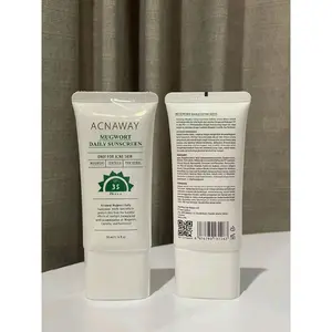 ACNAWAY Mugwort Daily Sunscreen untuk Kulit Berjerawat SPF 35 PA+++ Perlindungan Sinar Matahari Sehari-hari