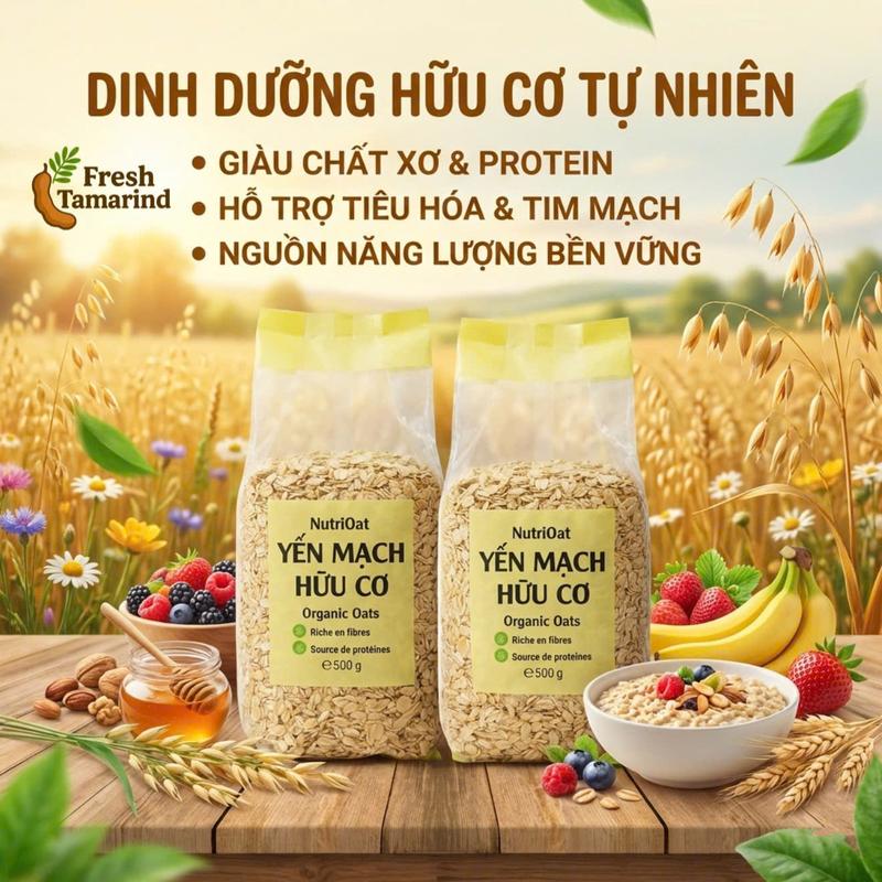 Yến Mạch Nguyên Chất Cán Dẹt FT - Sống Lành Mạnh