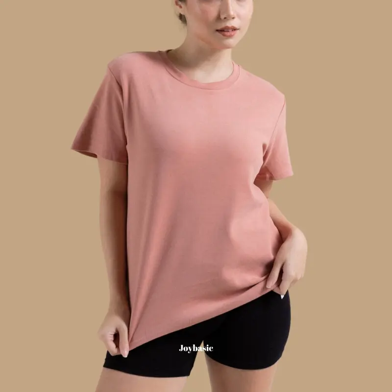 AIJO | Kaos Cewek Polos Oversized Original Basic Cotton Combed Halus - Atasan Wanita Kaos Combed Katun Baju Oblong Simple Dewasa 2