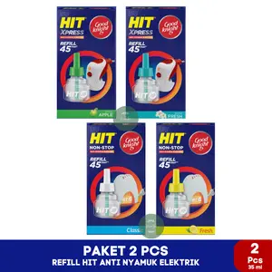 PAKET 2 PCS HIT REFILL XPRESS NON STOP 35 ml - Refill Anti Nyamuk Elektrik Basmi Nyamuk DBD Tanpa Asap