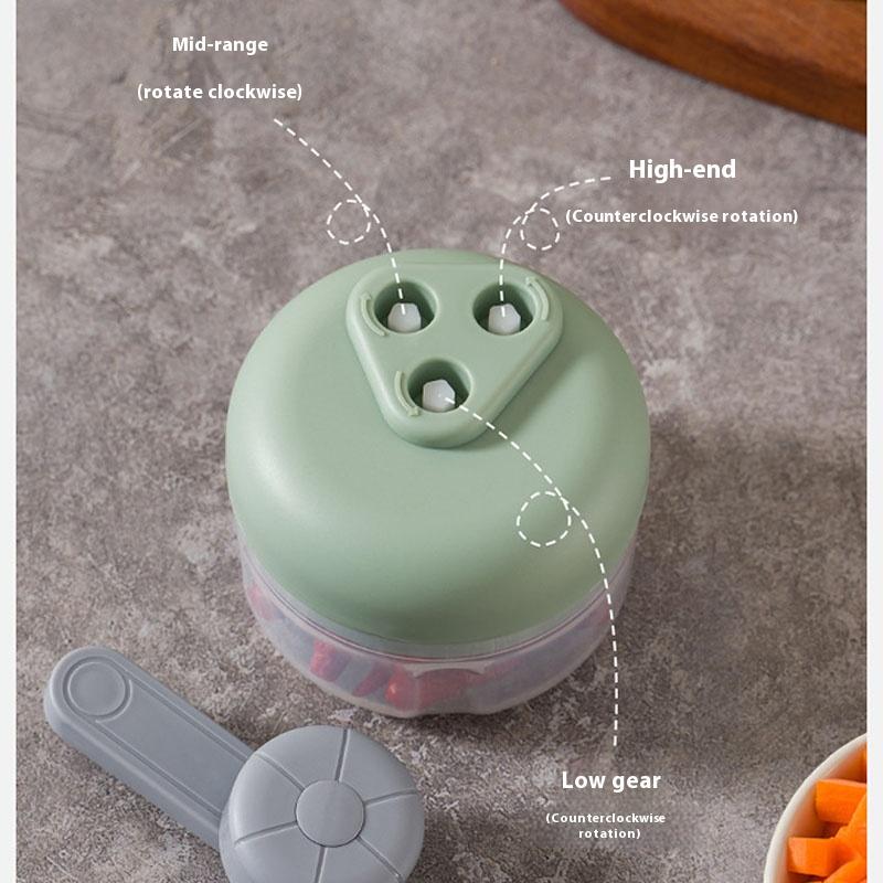 Product Introduction of 250ML Garlic Whiz: Manual Garlic Masher & Press Adjustable Speed- Crush, Chop,Mince in Seconds Garlic, chili, radish, onion, mushroom Kitchen Essentials 4