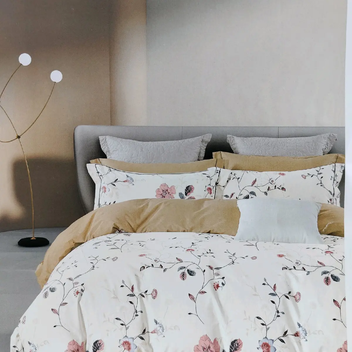 sprei set (160/180/200 t.40cm) + bedcover jumbo bahan katun jepang