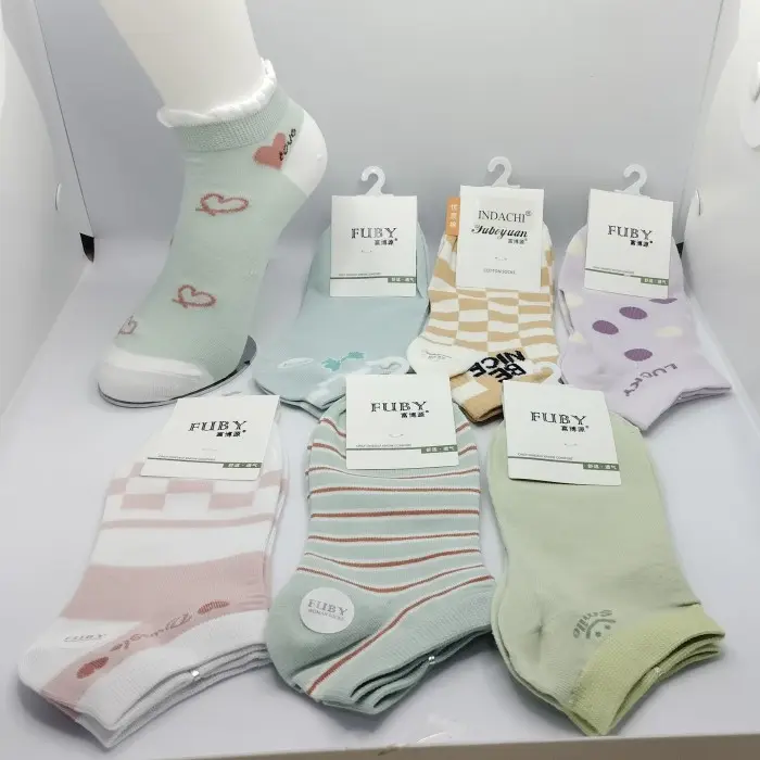 BimL. BELI 1 ISI 6 Kaos Kaki Wanita Mata Kaki Motif Ladies Ankle SoGrosir 0