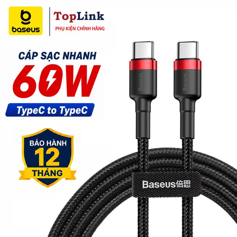Cáp Sạc Nhanh Baseus Type C To Type C Công Suất 60w QC4.0 QC 3.0