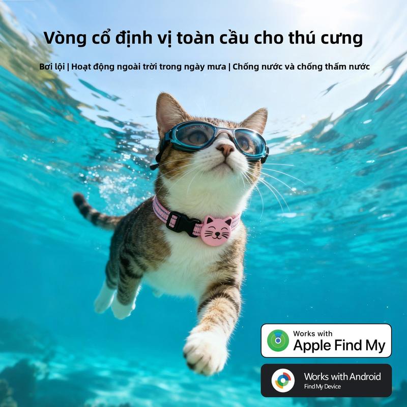 Thiết bị định vị thú cưng thông minh F22 Small Cat mới, thiết bị theo dõi thú…