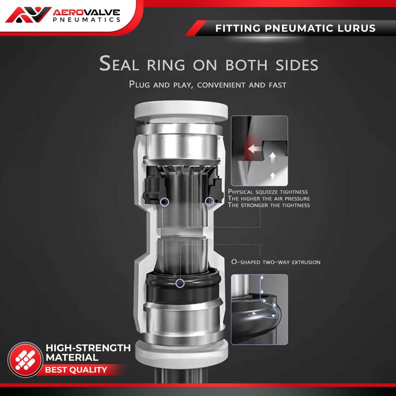 PG Fitting Lurus Reduce Pneumatic Slip Lock Selang Ke Selang Type MPG |Fitting pneumatic selang Reducer Connector PG 3