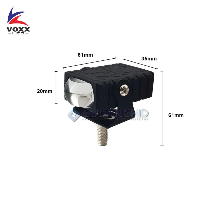 VOXX D34 Lampu LED Tembak Sorot Grill Mobil Motor D2 Slim Mini Laser Gun Kotak 16W 80V 8