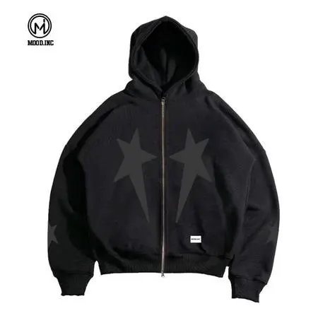 MOOD | HOODIE BOXY ZIPPER OVERSIZE | SWEATER MOOD TWINSTAR