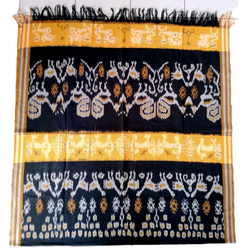 Kain Tenun Blangket Etnik Motif Ayam SUMBA EDITION KUNING 4