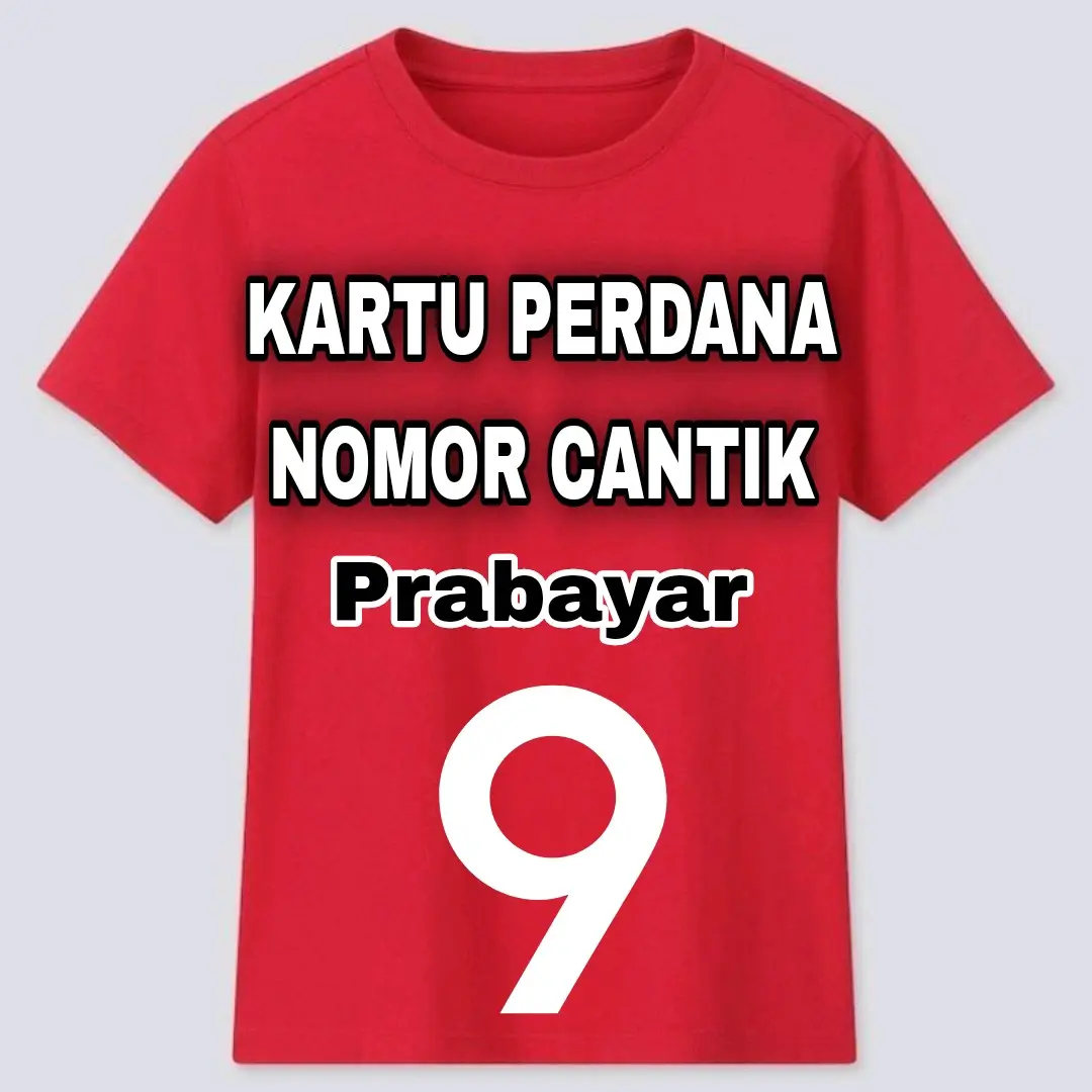 Kaos Merah Misty Kartu Perdana Nomor Cantik Prabayar 9 - Wanita - Baju