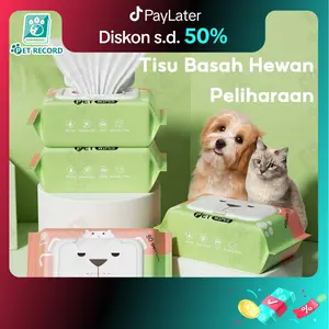 10paket Tisu Basah Kucing Anjing 80 Sheet Pet Wipes Tisu Basah Anabul Tissue Wipe Grooming Hewan Murah tisu  mandi tissue  kucing
