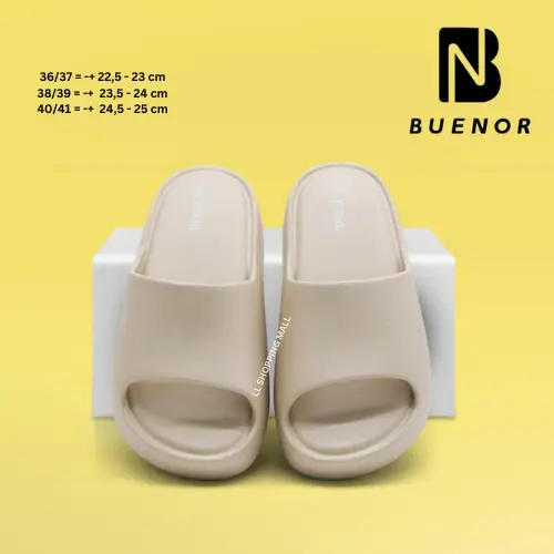 Sandal Selop Wanita Sandal Buneor Wedges Polos Kekinian Bahan Karet EVA Empuk Terbaru
