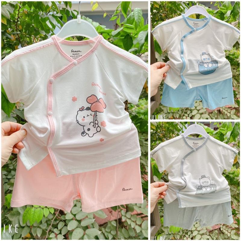 Avaler - Bộ bodysuit, quần áo liền thân cộc tay cho bé sơ sinh tới 9 tháng