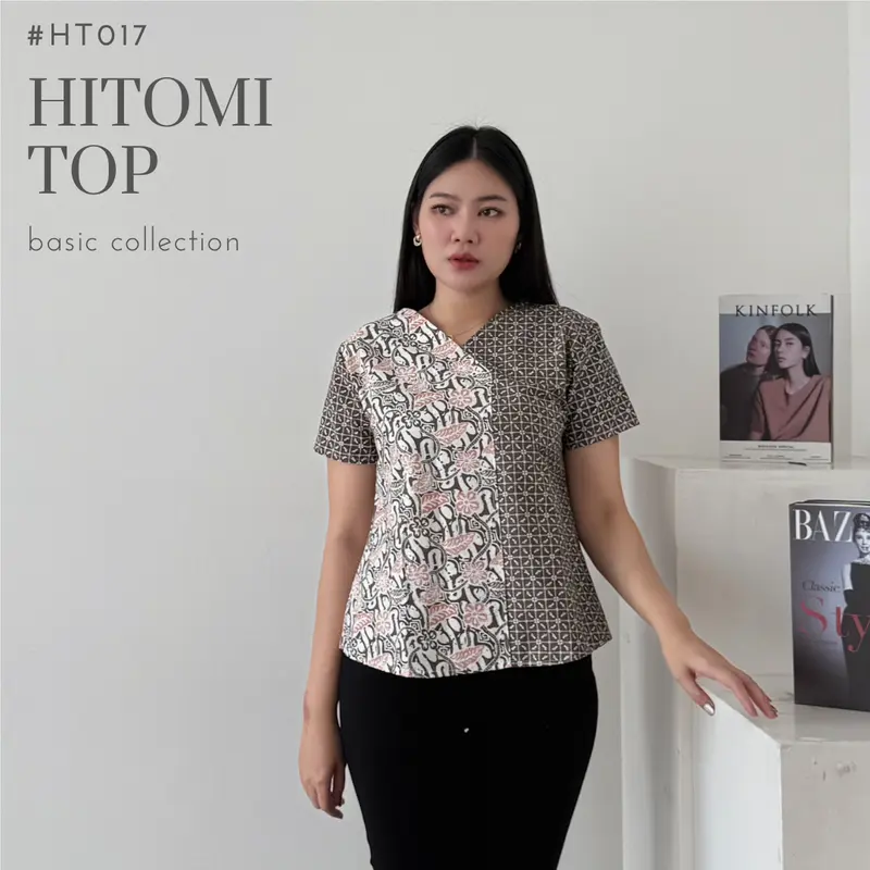 [ REAL PICT] HITOMI TOP ATASAN BATIK 3