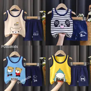 SETELAN SINGLET ANAK-ANAK/ SETELAN BAYI DAN ANAK COWOK-CEWEK/ SET BABY BITIWA TANPA LENGAN