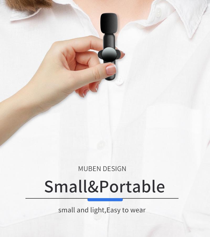Product Introduction of Micro không dây Lavalier, dành cho giao diện Apple, Thích hợp để ghi video trực tiếp trên điện thoại di động, không dây mic  m2 micro  lavalier 5