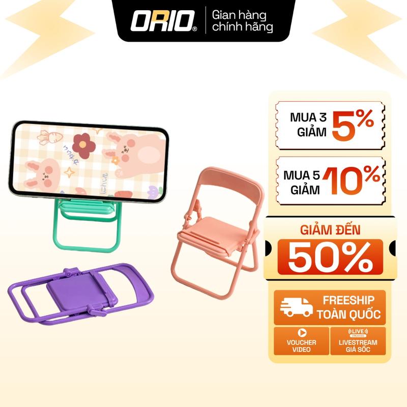 Giá đỡ điện thoại ORIO để bàn hình chiếc ghế xem video khung gấp gọn điều chỉnh đa năng