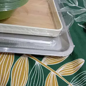 Nampan Stainless Persegi Kotak Baki Tempat Saji Makanan Anti Karat Wadah Baking Tray Serbaguna