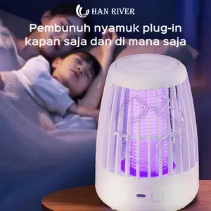 [Exclusive Teknobiechannel] HAN RIVER Lampu nyamuk MOSQUITO KILLER SINAR UV Perangkap nyamuk sengatan listrik yang cerdas