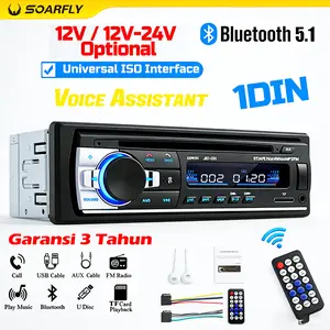 【24h shipping】Soarfly Mukava Tape Audio Mobil Bluetooth Version Multifungsi Bluetooth USB MP3 FM Radio JSD- 520 Bisa COD Tape Audio Radio