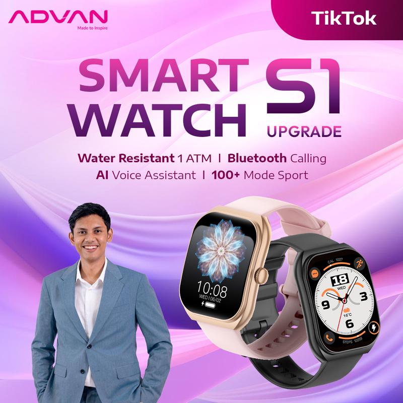 [Exclusive Ibnu Lita] ADVAN Smartwatch S1 V2 AI Voice IPS Shop  Tokopedia