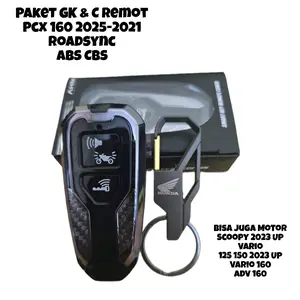 Paket Gantungan Kunci dan Cover Remot PCX 160 2025 -2021 Roadsync ABS CBS AHM