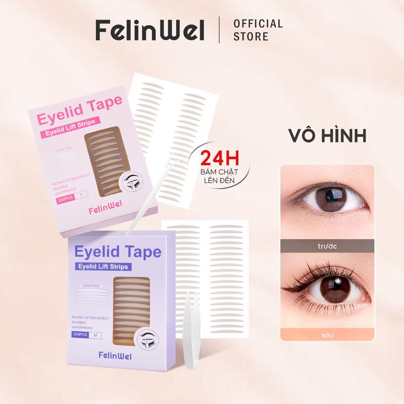 FelinWel - Miếng dán mí mắt vô hình Miếng dán mí mắt cho mắt sụp mí Tự dính Không thấm nước Có 2 loại Kèm dụng cụ