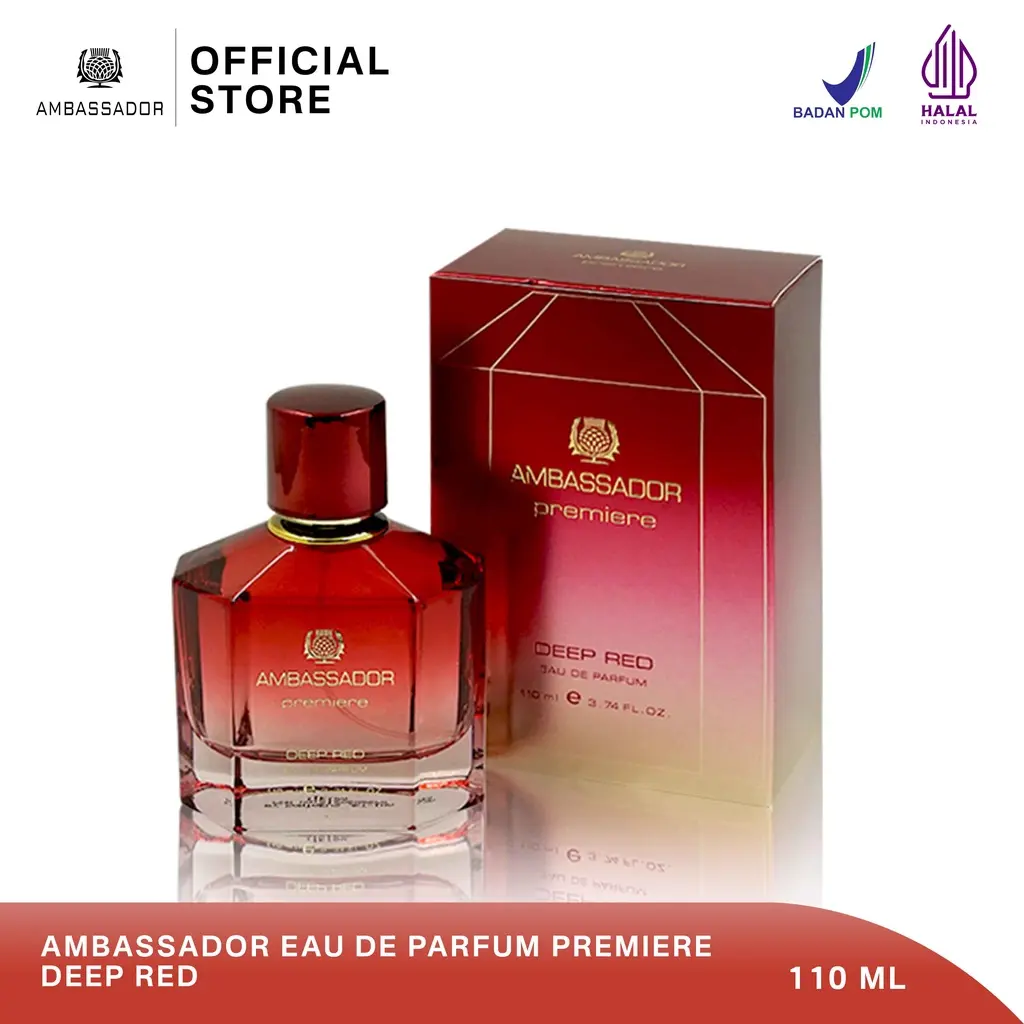 Ambassador Eau De Parfum Premiere Deep Red - 110ml