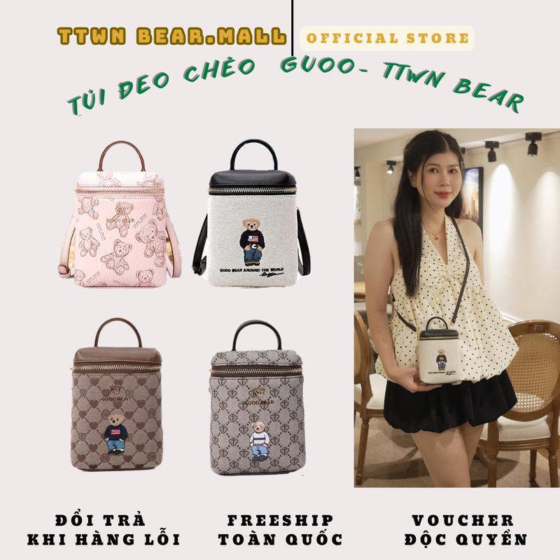[HỎA TỐC HCM] Túi điện thoại đeo chéo GUOO - TTWN BEAR chính hãng  Bag Da Đeo Vai Nữ