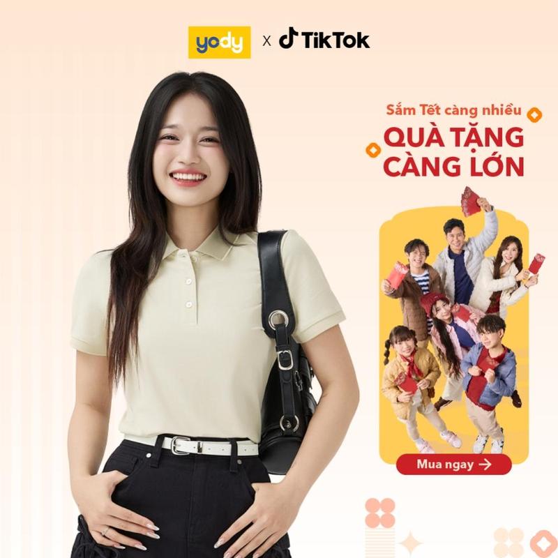  Áo Polo Nữ  YODY Ngắn Tay Cổ Phối Bo Thanh Lịch Dễ Phối Đồ WCPO25A518 