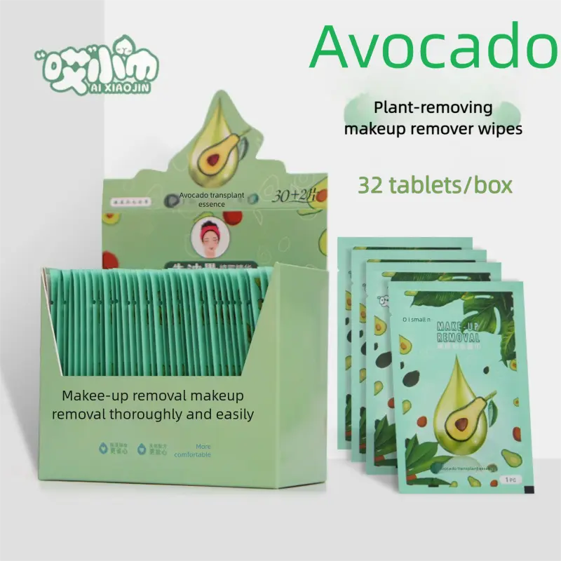 Avocado Plant Essence Water Disposable Makeup Remover Wipes