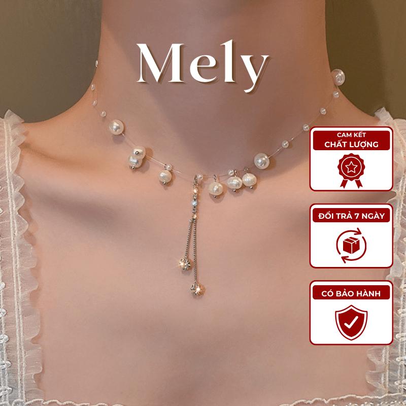Vòng cổ choker nữ hạt ngọc trai nhân tạo VV73 Mely