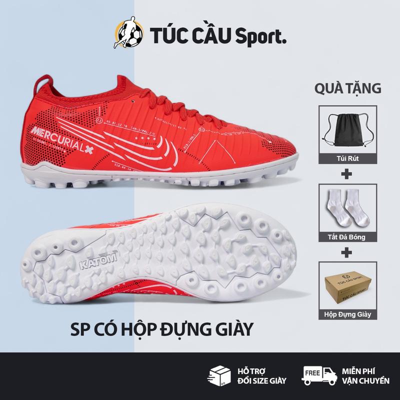 DEAL HOT Giày Đá Bóng Vic 6 Elite VN Vải Dệt Phủ TPU Bảo Hành 3 Tháng Đế Đệm Êm Ái Bám Sân Tốt Khâu Full Đế Tặng Kèm: Tất + Túi Rút + Hộp Đựng Giày