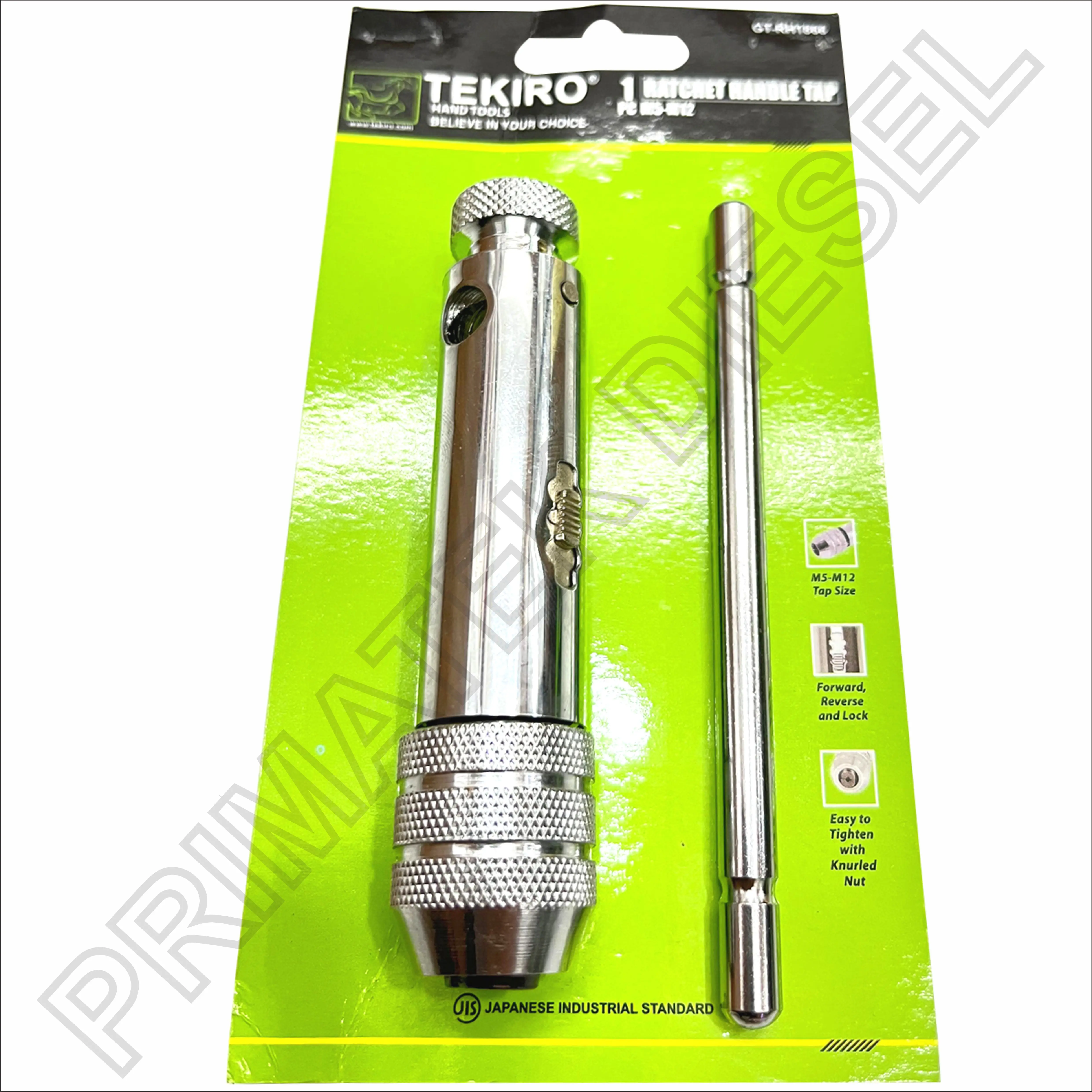 Handle Tap M5-M12 TEKIRO/Stang Tap M 5-M 12 TEKIRO/Gagang Tap M 5 - M 12 TEKIRO/Gagang Tap Ratchet M5-M12 Handle Drat Ulir Metric Putar Manual GT-RH1866 TEKIRO