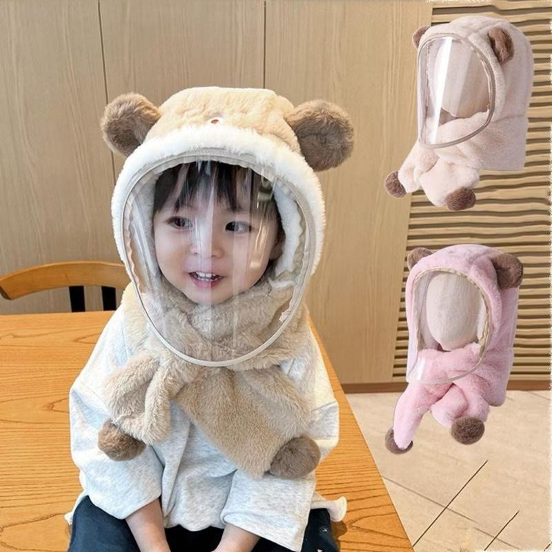  Meke Mũ len lông cừu trùm đầu kèm kính chắn gió chống bụi bảo vệ bé nón len mũ len kèm khăn quàng cổ giữ ấm cho bé 0-9 tuổi thiết kế thông minh chống gió chống bụi tuyệt đối Lưỡi 