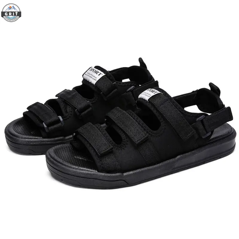 GRIT Men Sandals Outdoor Trekking Beach Quick Drying Summer Shoes Breathable Light Weight Designer Fashion Size 36-45 2024 sendal skenastyle Black Women