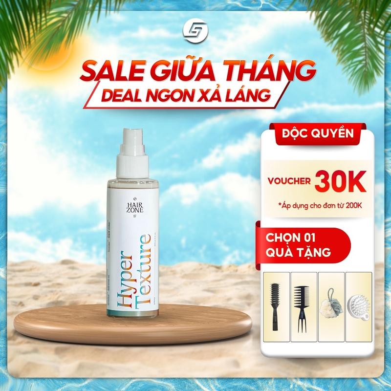 Xịt tạo phồng Pre-styling Hyper Texture giúp giữ nếp tóc phù hợp tóc dầu - Dành cho cả Nam và Nữ - 155ml - Tặng kêm Lược Bán Nguyệt Chaoba