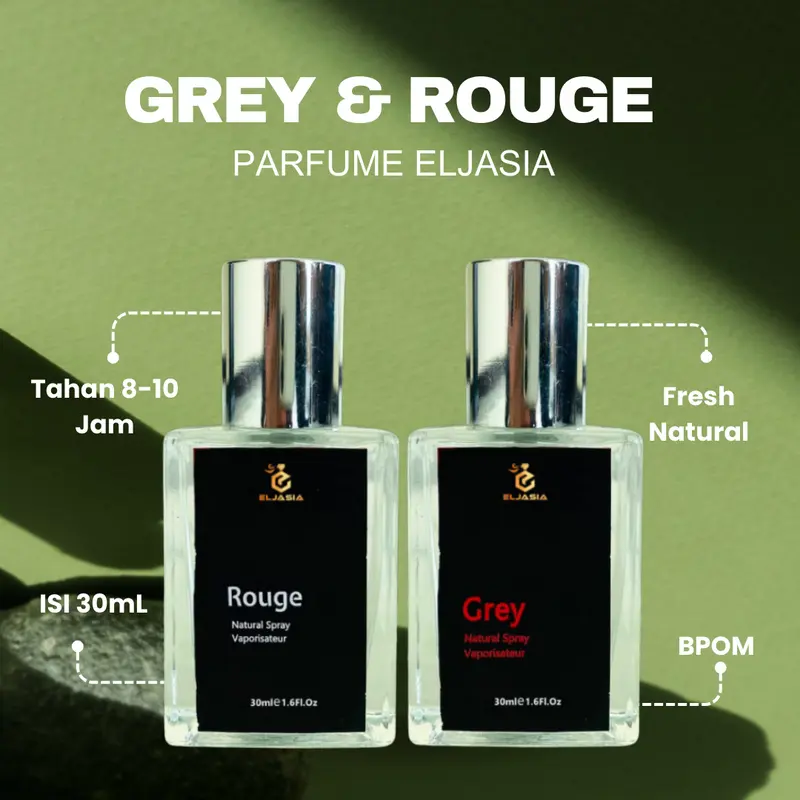 Bundling 2 Parfum Eljasia Grey & Rouge BPOM - Eau De Parfume 30mL - Parfum Unisex 3