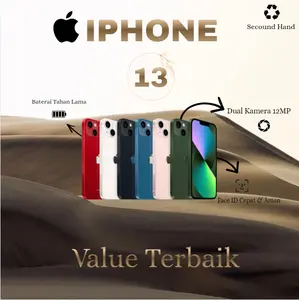 GMA IPHONE 13 64GB | 128GB | 256GB FULLSET SECONDHAND ORIGINAL 100% All OPERAT0R KONDISI PERFECT