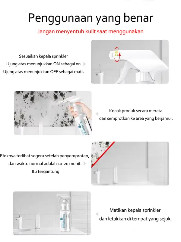 Betterwecan Penghilang Acuan Dinding Putih Rumah Tangga Noda Bintik-bintik Jamur Pembersih 3