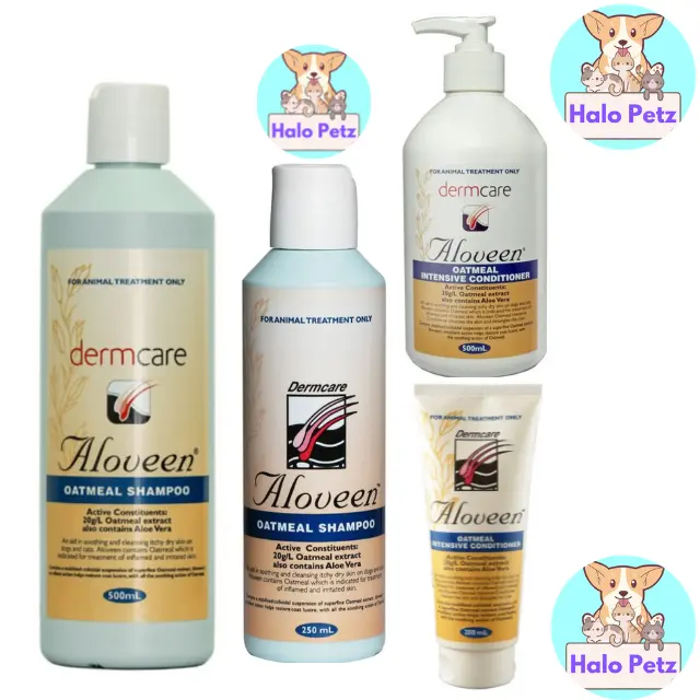 Dermcare Aloveen Oatmeal Shampoo & Intensive Conditioner For Dogs & Cats