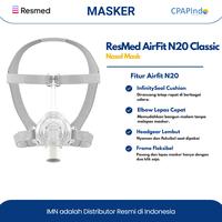 Gambar ResMed AirFit N20 Classic Nasal Mask- CPAP Mask - L dari Indo Medika Nusantara Kota Administrasi Jakarta Selatan 4 Tokopedia